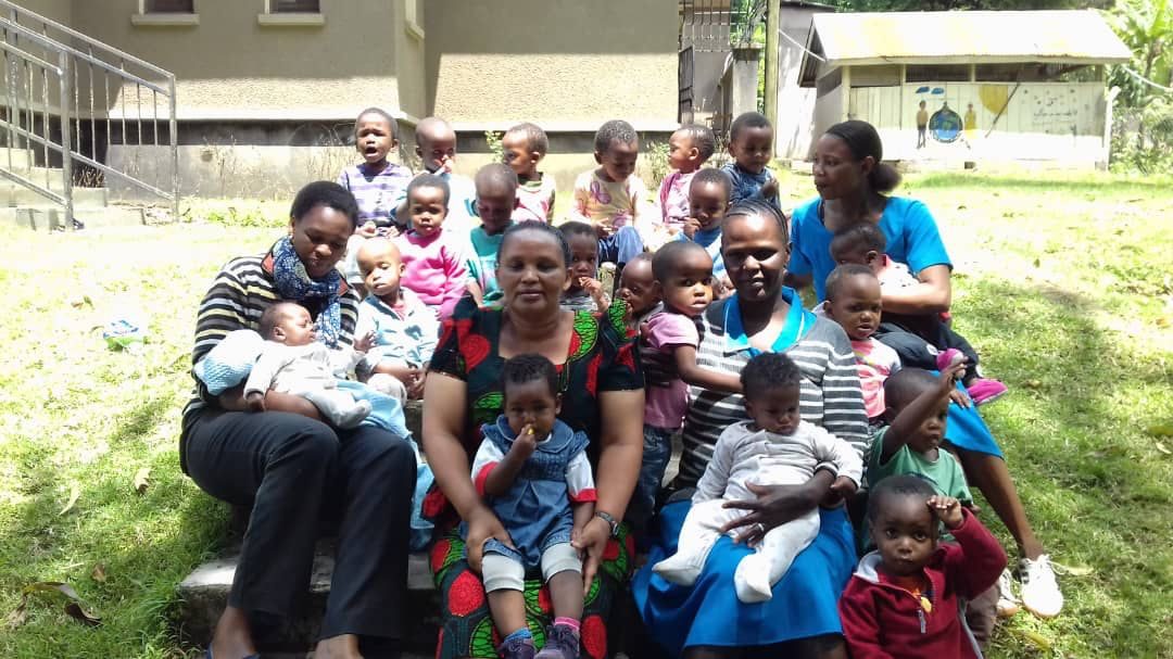 Children and carers at Nkoaranga Orphanage